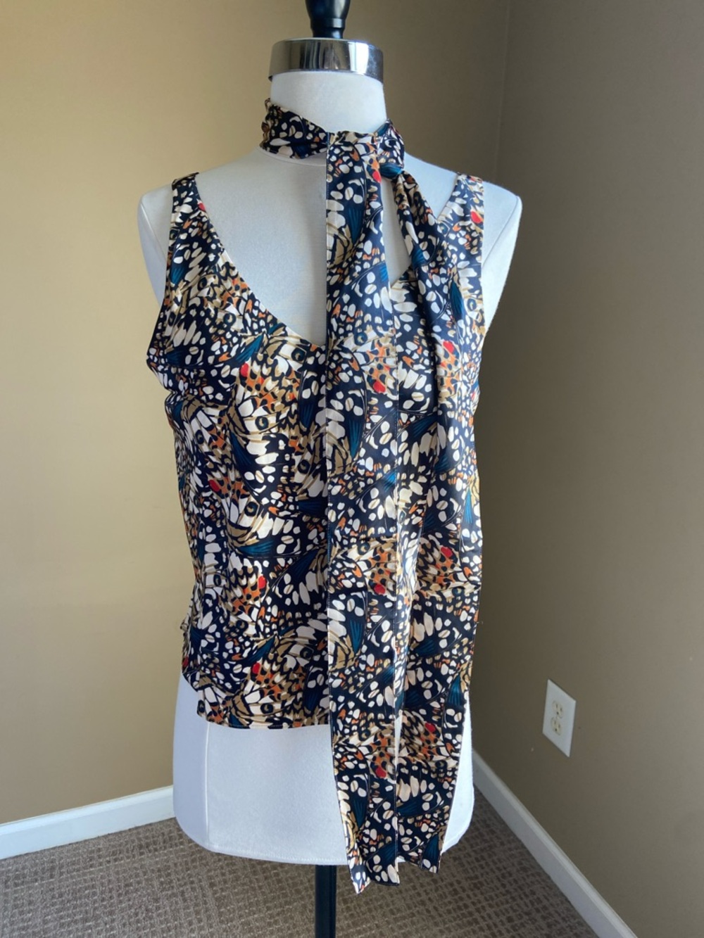 Wildfang Empower Satin Cami with  Necktie, Small, NWT, Festival, Party‎